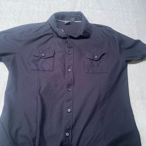 Hugo Boss black button down short sleeve